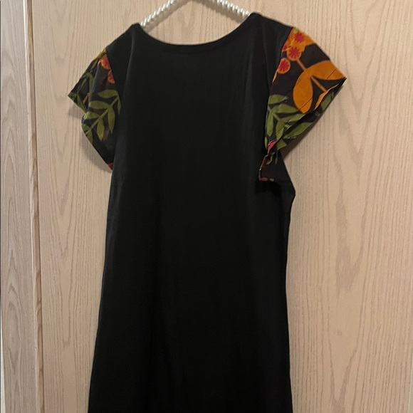 Bohemian Black Dress with Colorful Accents - Picture 8 of 10